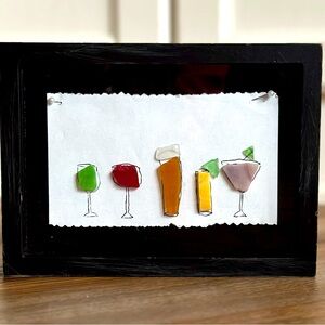 Handmade Sea Glass Art - 5x7